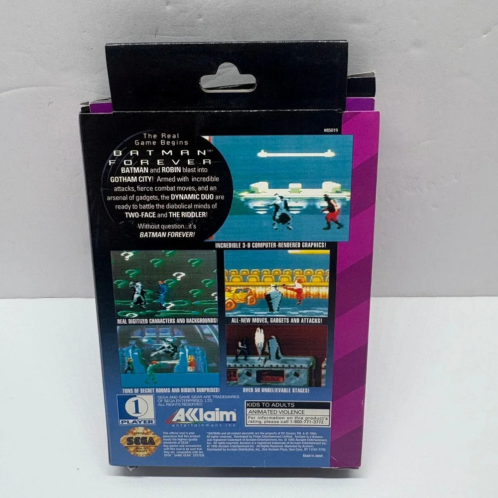 CIB Video Game Batman Forever Sega Game Gear Acclaim T-81268
